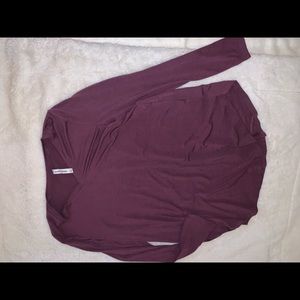 maroon long sleeve shirt